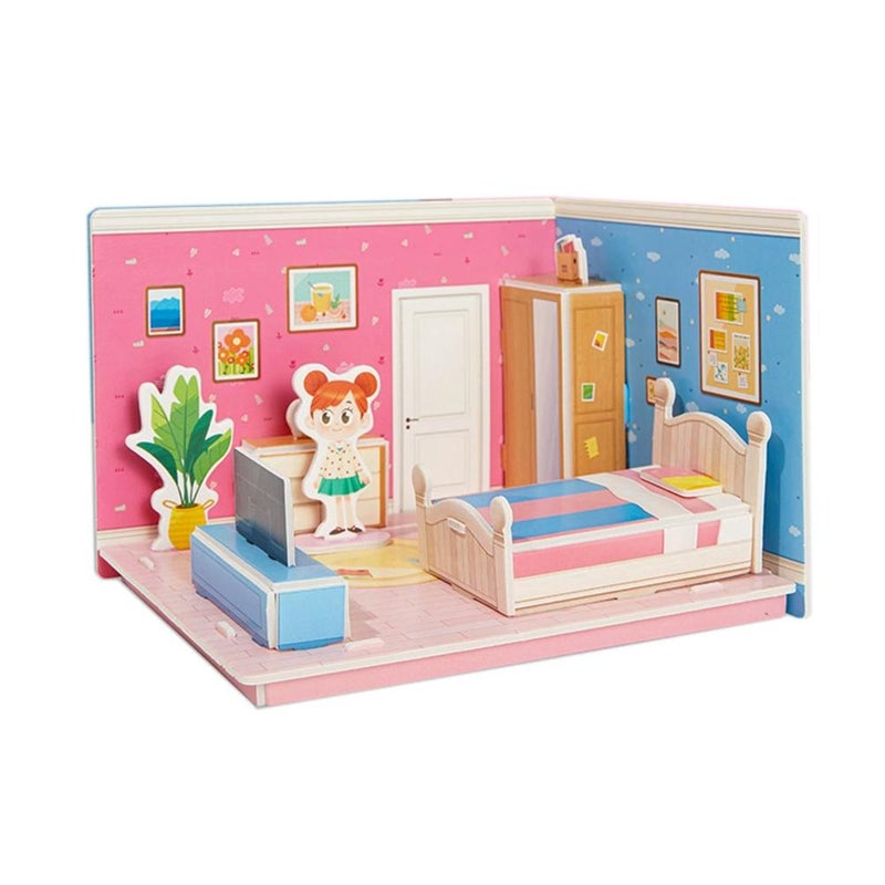 Children's paper puzzle 3D model, boys' handmade DIY house, early education and educational toy assembly